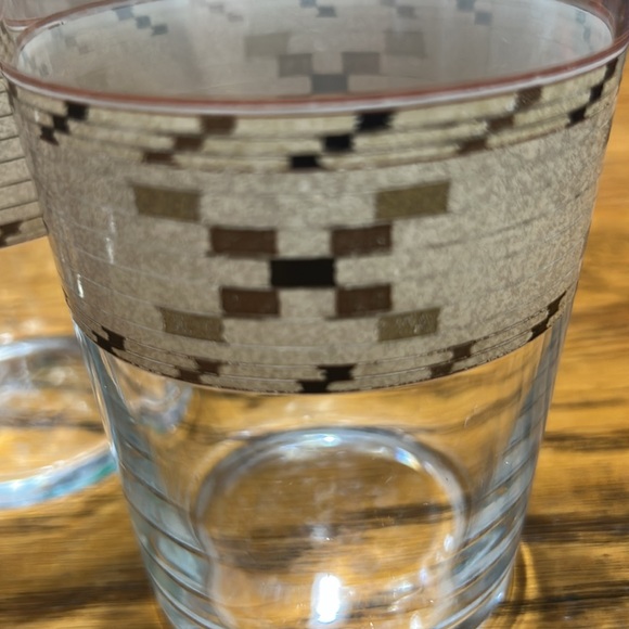 Studio Nova Double Old Fashioned set of 4 glasses.  Pattern is Bandelara. - Picture 2 of 9